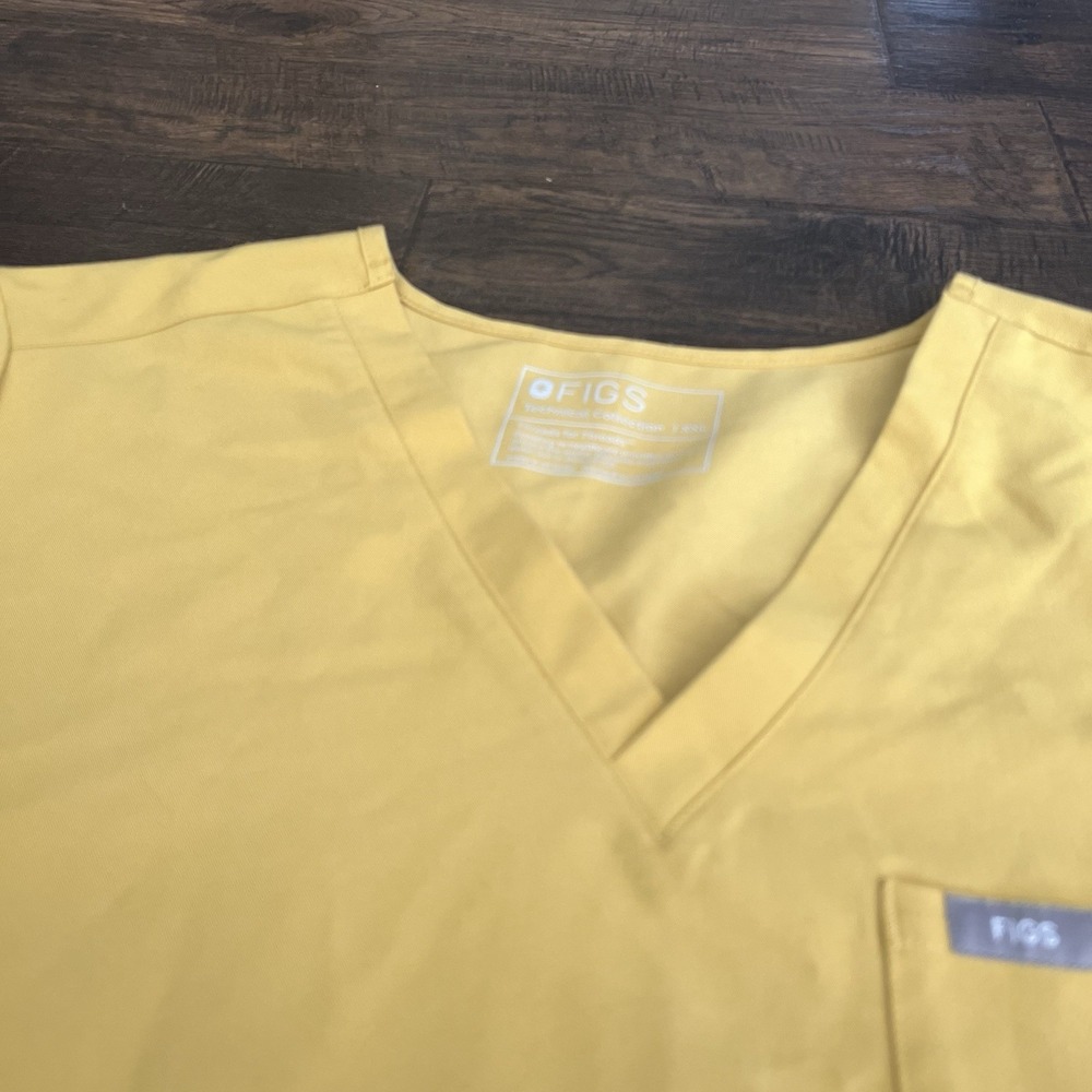 Figs 2XL mustard Yellowone pocket Catarina Technical Collection Tree Logo Unisex - Picture 3 of 5
